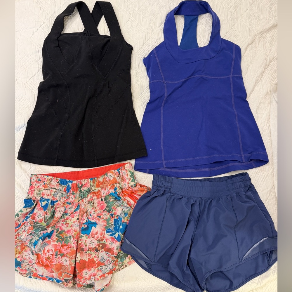 Lululemon tops and shorts